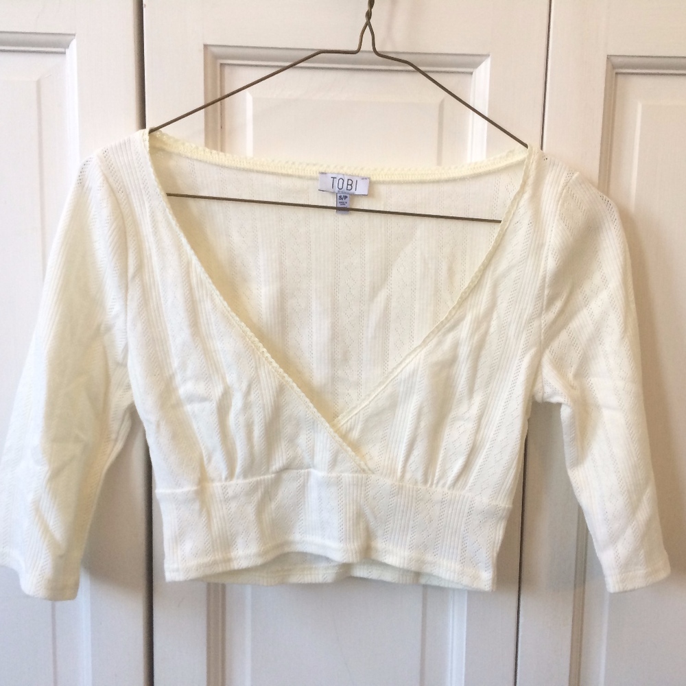 Tobi Deep-V Crop Top